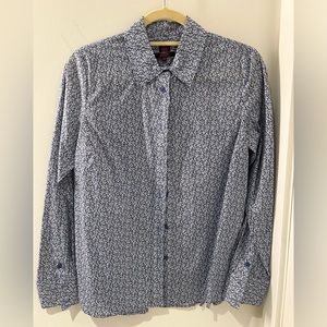 Liberty London blue floral button down